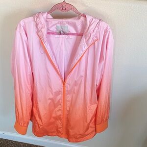 Isaac Mizrahi Pink and Orange Utility Jacket